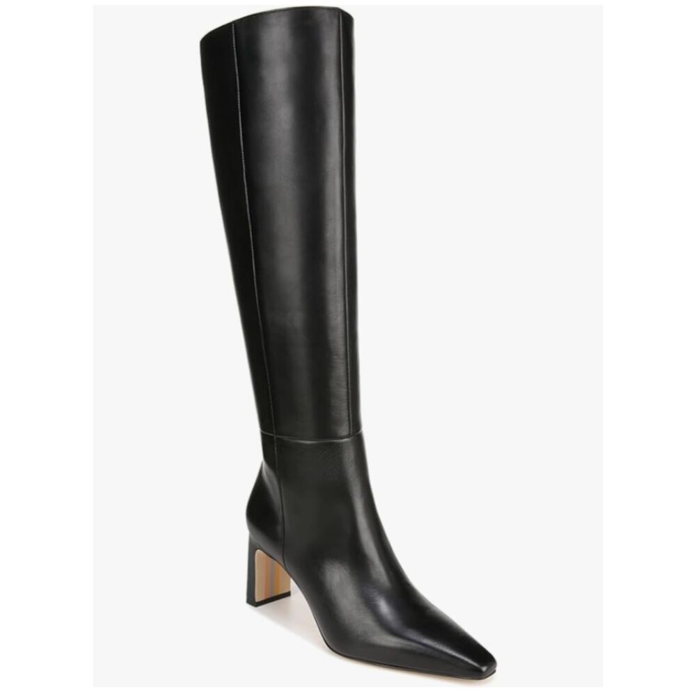New Sam Edelman Women's Sylvia Boots Black Leather 8 M